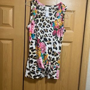 Cheetah/Flower Tank Top